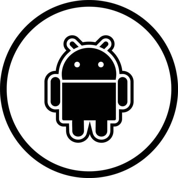 Android Піктограма Стилі Модний Ізольований Фон — стоковий вектор