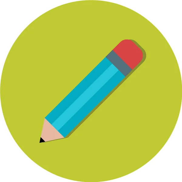 Icône Vectorielle Crayon Illustration Isolée Sur Fond Vert Pour Graphisme — Image vectorielle