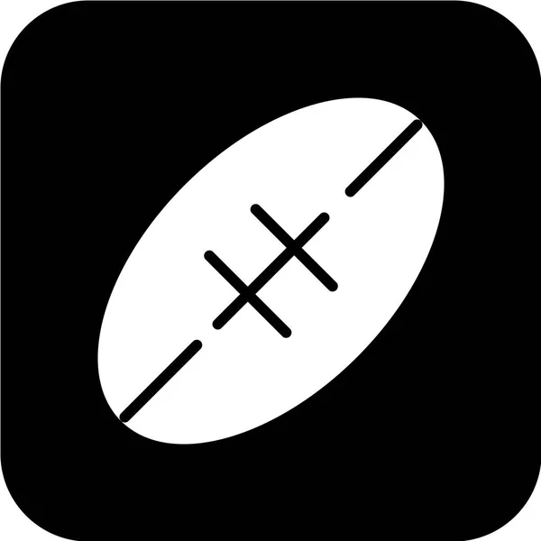 Ilustração Vetorial Uma Bola Rugby — Vetor de Stock