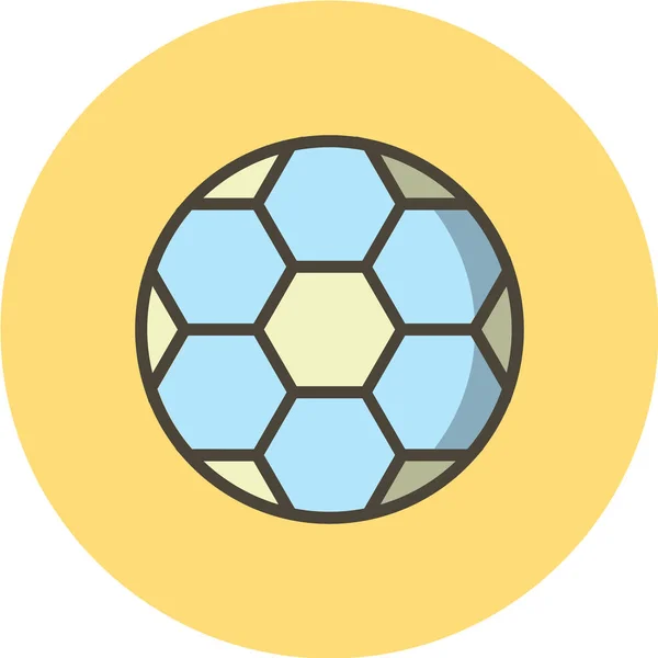 Fotboll Platt Vektor Ikon — Stock vektor