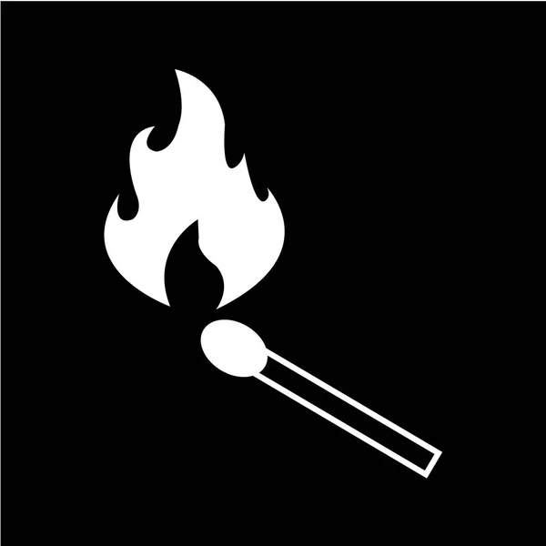 Fire Flame Icon Vector Illustration — Stock Vector