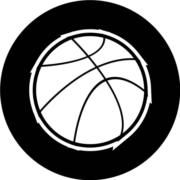 Basketbal Icoon Vector Illustratie — Stockvector