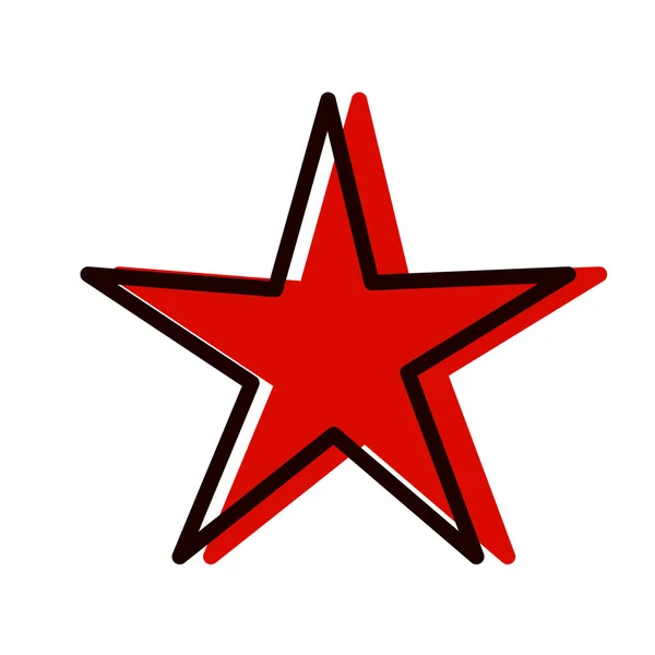 Vector Ilustración Una Estrella — Vector de stock