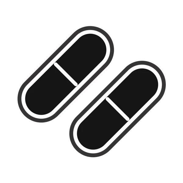 Orvosi Tabletták Ikon Vektor Illusztráció — Stock Vector