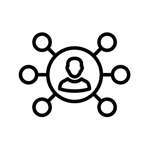 Symbol Des Sozialen Netzwerks Vektor Illustration — Stockvektor