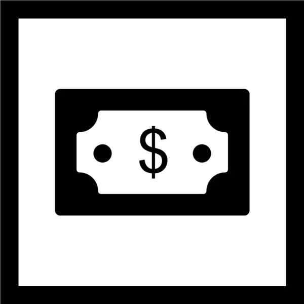 Icono Dólar Ilustración Vectorial — Archivo Imágenes Vectoriales