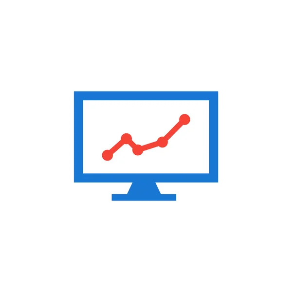Icona Del Mercato Azionario Stile Tendenza Isolato Sfondo — Vettoriale Stock