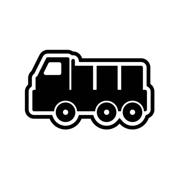 Truck Lijn Pictogram Vector Illustratie — Stockvector