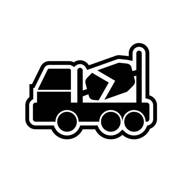 Icona Della Linea Del Camion Illustrazione Vettoriale — Vettoriale Stock