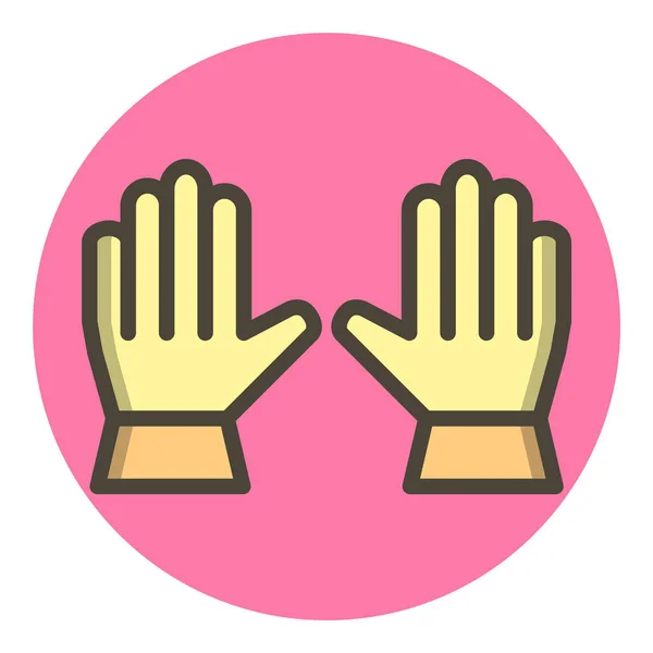 Guantes Icono Estilo Moderno Fondo Aislado — Vector de stock