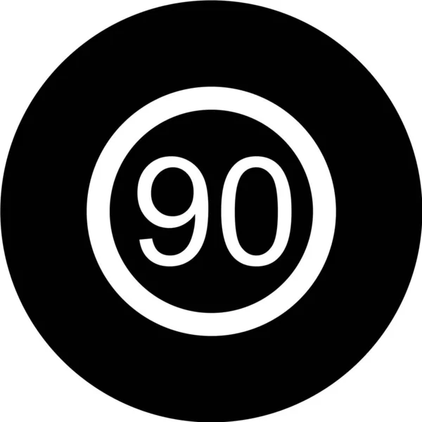 90番のアイコンベクトルイラスト — ストックベクタ