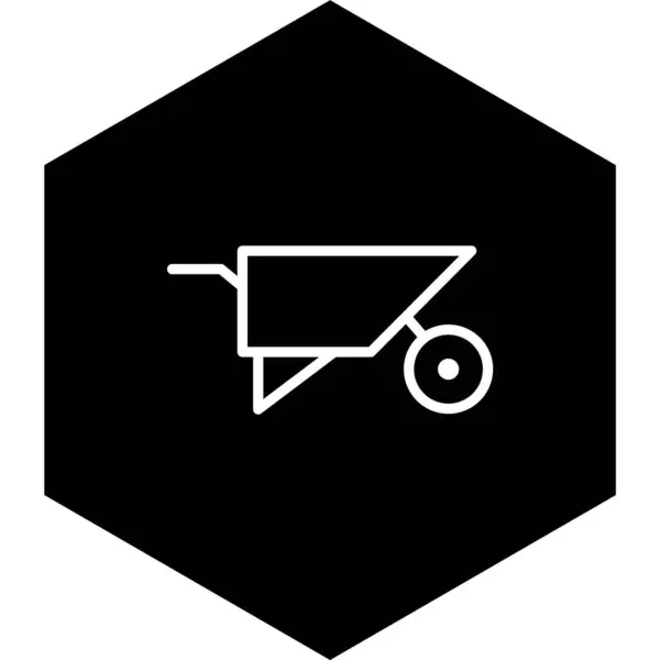 Wheelbarrow Icon Trendy Style Isolated Background — Stock Vector
