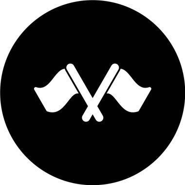 Bir kayak simgesinin vektör illüstrasyonu