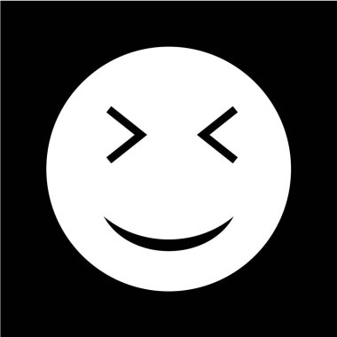 gülen yüz simgesi, vektör illüstrasyonu