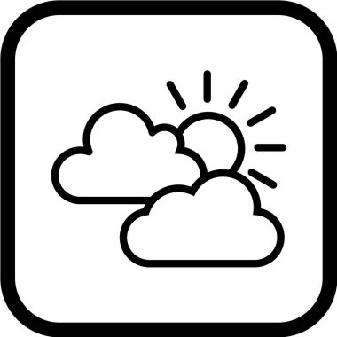 Hava durumu ikonu, vektör çizimi. düz tasarım biçimi