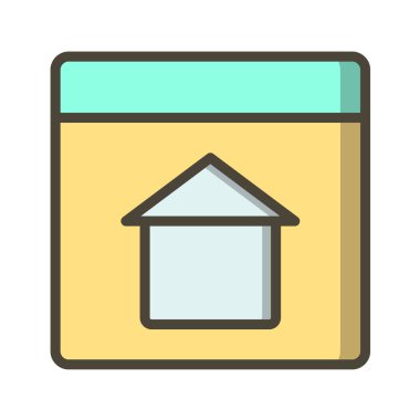 Otel simgesi vektör illüstrasyonu