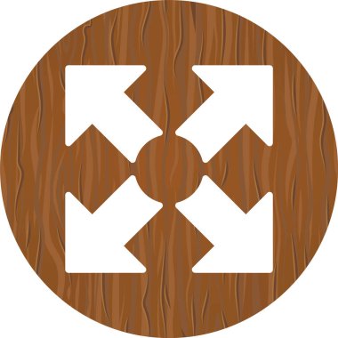 Moda Biçiminde Tam Ekran Simgesi İzole Arkaplan