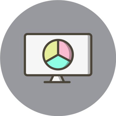 iş ve finans renkli vektör simgesi