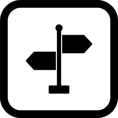 Yönlendirme Simgesi Moda Biçiminde İzole Arkaplan