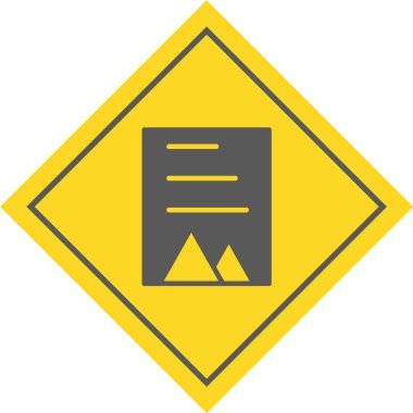 Sarı uyarı simgesi vektör illüstrasyonu