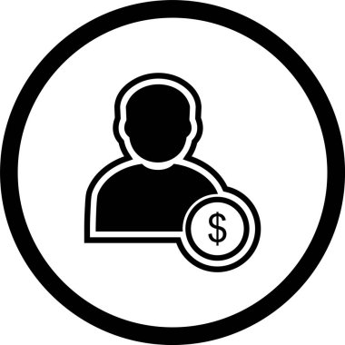  Moda Biçimli Erkek Simgesi Doları İzole Arkaplan      