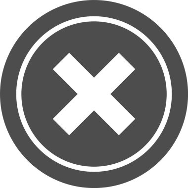 Moda Biçimli İzole Arkaplanda Simgeyi İptal Et