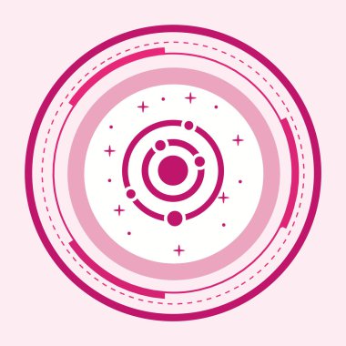 Güneş Sistemi Simgesi Moda Biçimli Ayrı Arka Gruplandırılmış