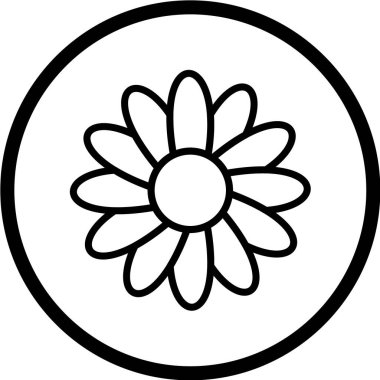çiçek simgesi vektör illüstrasyonu