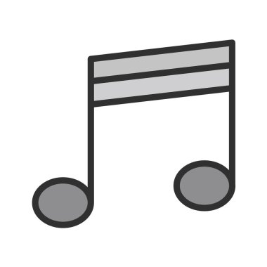 müzik notası izole edilmiş ikon vektör illüstrasyon tasarımı