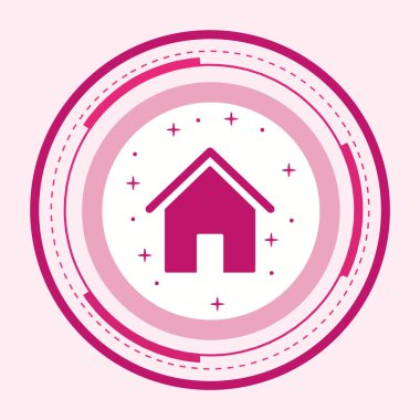 Moda Biçimli Ev Simgesi İzole Arkaplan