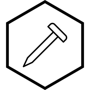 Çivi Simgesi Moda Biçiminde İzole Arkaplan      