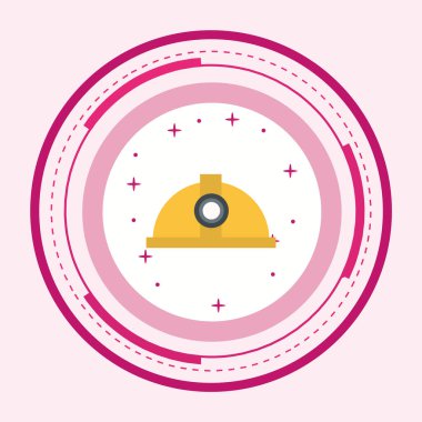 Moda Biçimli Kask Simgesi İzole Arkaplan      