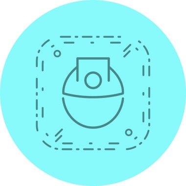 Moda Biçimli Kask Simgesi İzole Arkaplan      