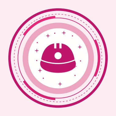 Moda Biçimli Kask Simgesi İzole Arkaplan      