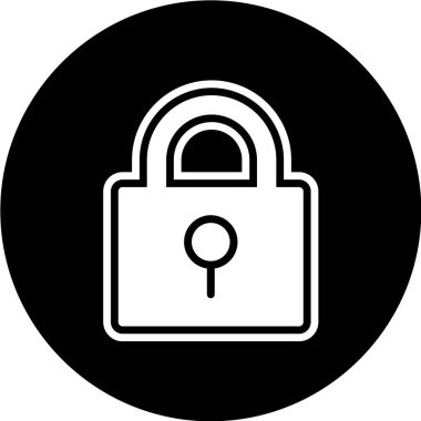 Güvenlik kilidi simgesinin vektör çizimi