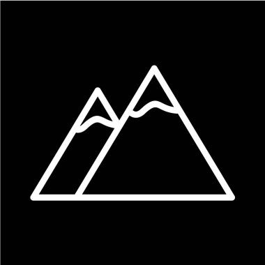 Dağ ikonu. vektör illüstrasyonu