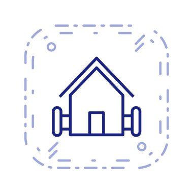 Modern yapı simgesinin vektör illüstrasyonu