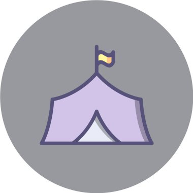 Çadır ikonu. vektör illüstrasyonu