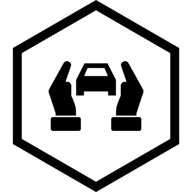 Araba Sigortası Simgesi Moda Tarzı İzole Arkaplan  