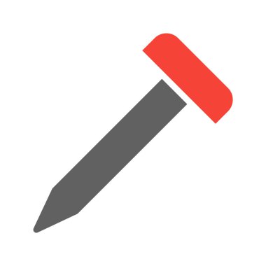 Çivi Simgesi Moda Biçiminde İzole Arkaplan      