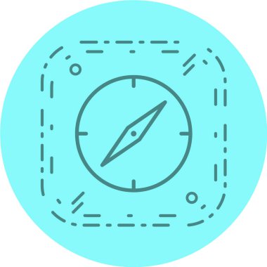 Pusula vektör simgesi. seyahat ve turizm teması.