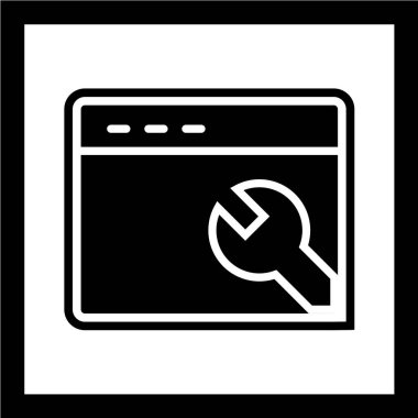 Web sayfası simgesi, vektör illüstrasyonu