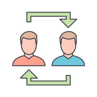 İş vektörü illüstrasyonu beyaz arkaplanda izole edildi 