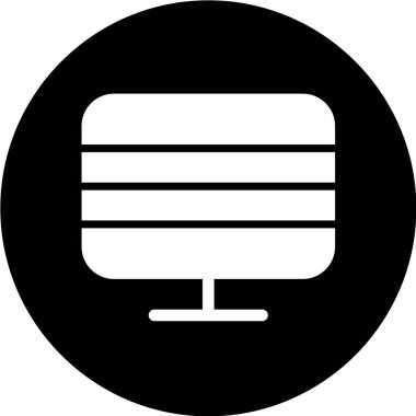 Bilgisayar simgesi, vektör illüstrasyonu. düz tasarım biçimi