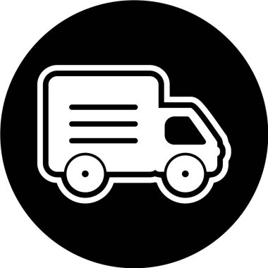 Beyaz arkaplanda Taşıma İşareti Simgesi, vektör illüstrasyonu