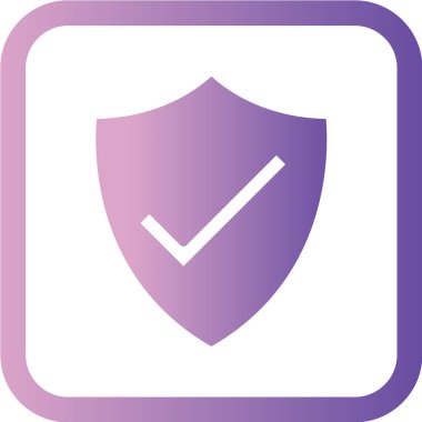 Kalkan simgesi vektörü. düz resimleme