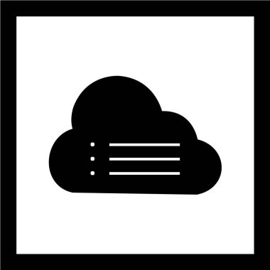 bulut simgesi, vektör illüstrasyonu