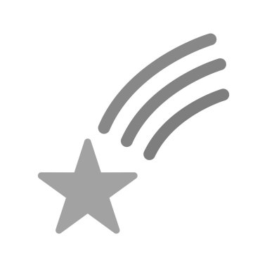 Düşen Yıldız Simgesi Moda Biçiminde İzole Arka Gruplandırılmış