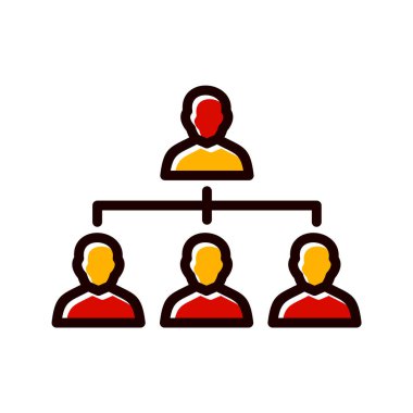 Moda Biçiminde Organizasyon Simgesi Ayrı Arka Gruplandırılmış