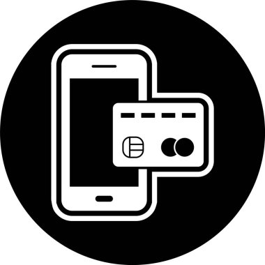 Moda tarzı izole edilmiş arka planda mobil bankacılık simgesi    